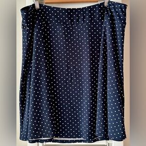 Talbots Navy Polka Dot Flouncy Skirt